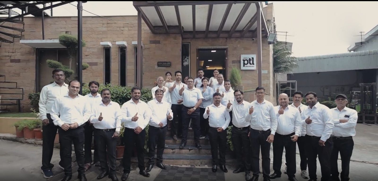 The PTL team outside the Indore head office